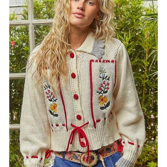 POL Gardenlace Embroidered Knit Cardigan NEW Size Various - Picture 2 of 10